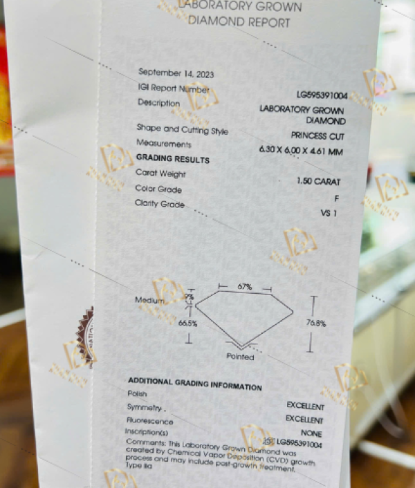 Kim Cương Nuôi Cấy Kiểm Định IGI (MSLIGI0019)