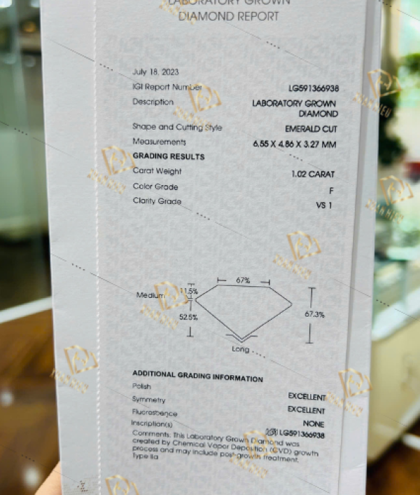 Kim Cương Nuôi Cấy Kiểm Định IGI (MSLIGI0020)
