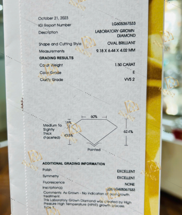 Kim Cương Nuôi Cấy Kiểm Định IGI (MSLIGI0037)