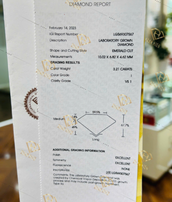 Kim Cương Nuôi Cấy Kiểm Định IGI (MSLIGI0041)