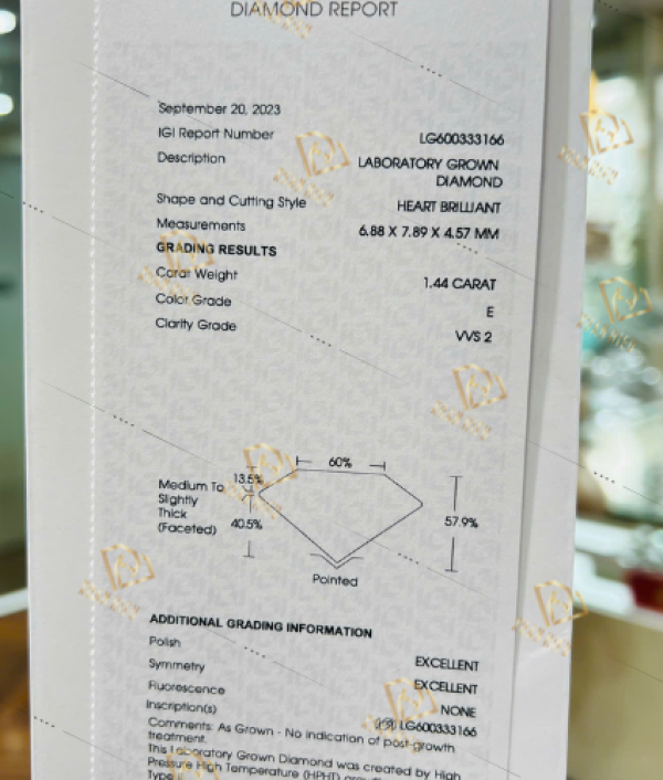 Kim Cương Nuôi Cấy Kiểm Định IGI (MSLIGI0022)