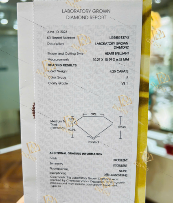 Kim Cương Nuôi Cấy Kiểm Định IGI (MSLIGI0043)
